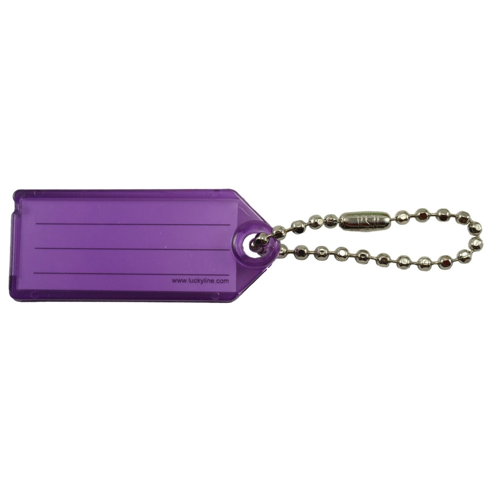 Red Plastic Key Tags with Chains (5 pcs.)