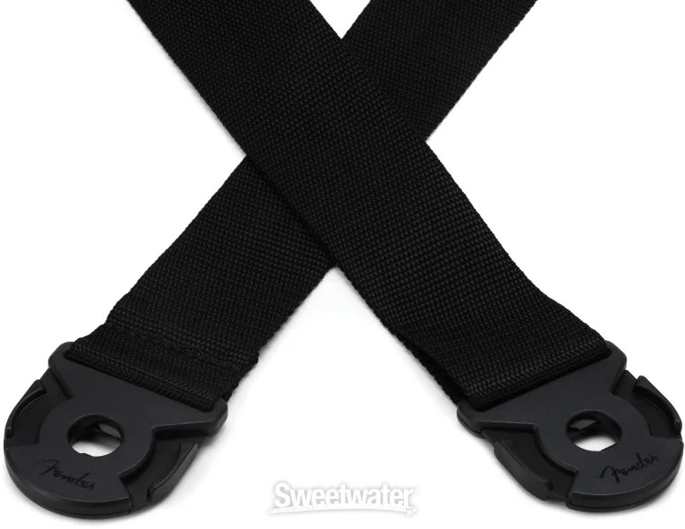 Fender Quick Grip Locking End Guitar Strap - Black Polypro
