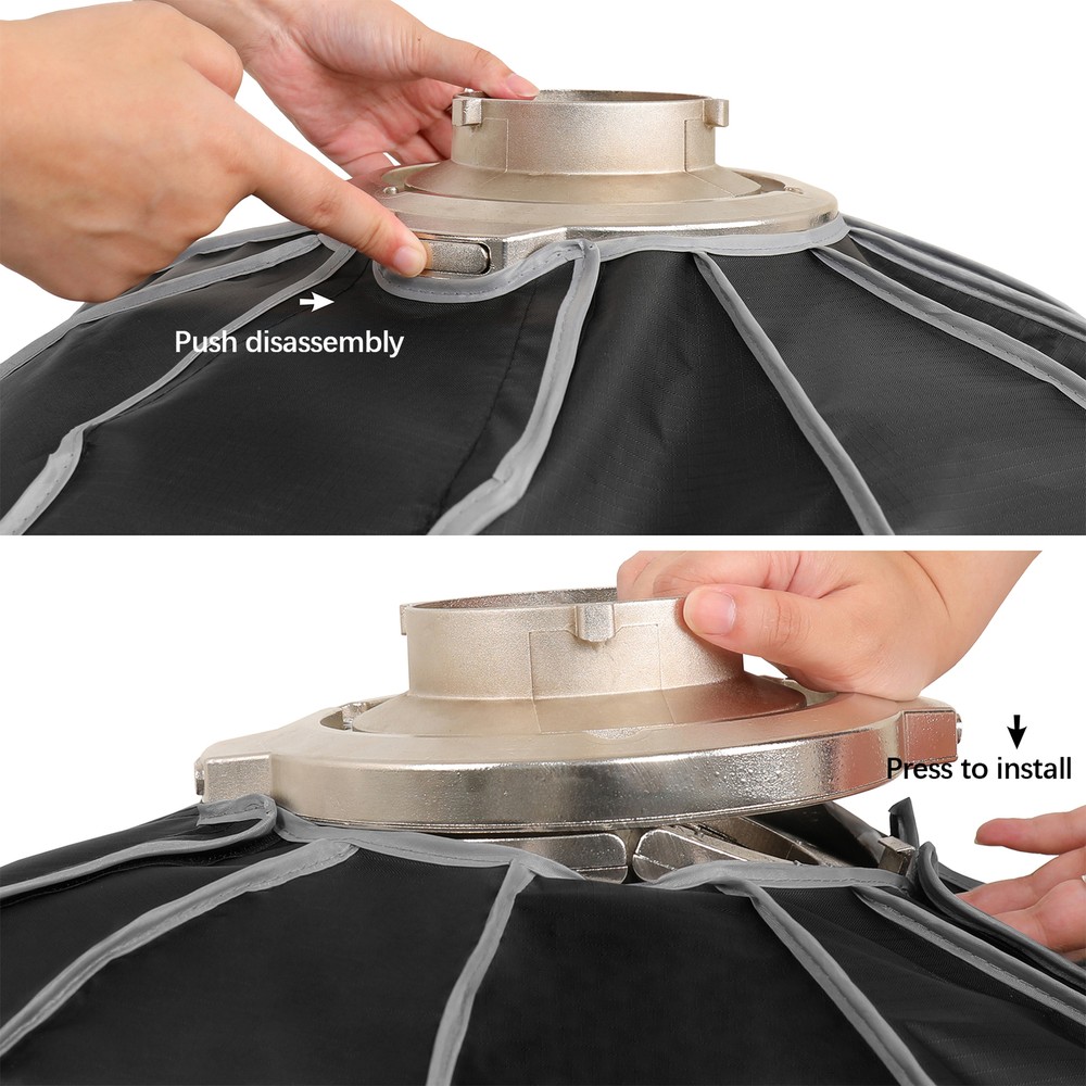 120cm/ 47in Quick Release Parabolic Softbox Foldable Softbox with Bowen W9U5