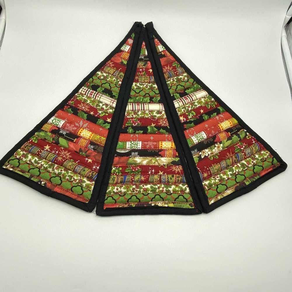 Handmade Christmas Tree Pot Hot Plate Holder Patchwork