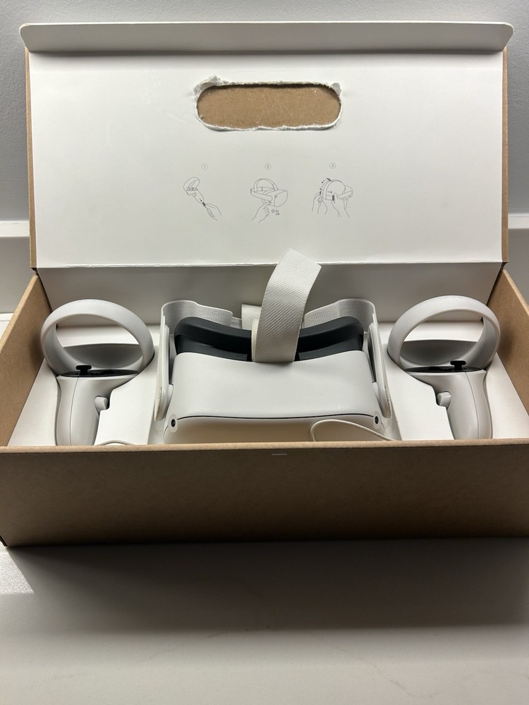 Meta Quest 2 Virtual Reality Headset and Controllers Fully Functional