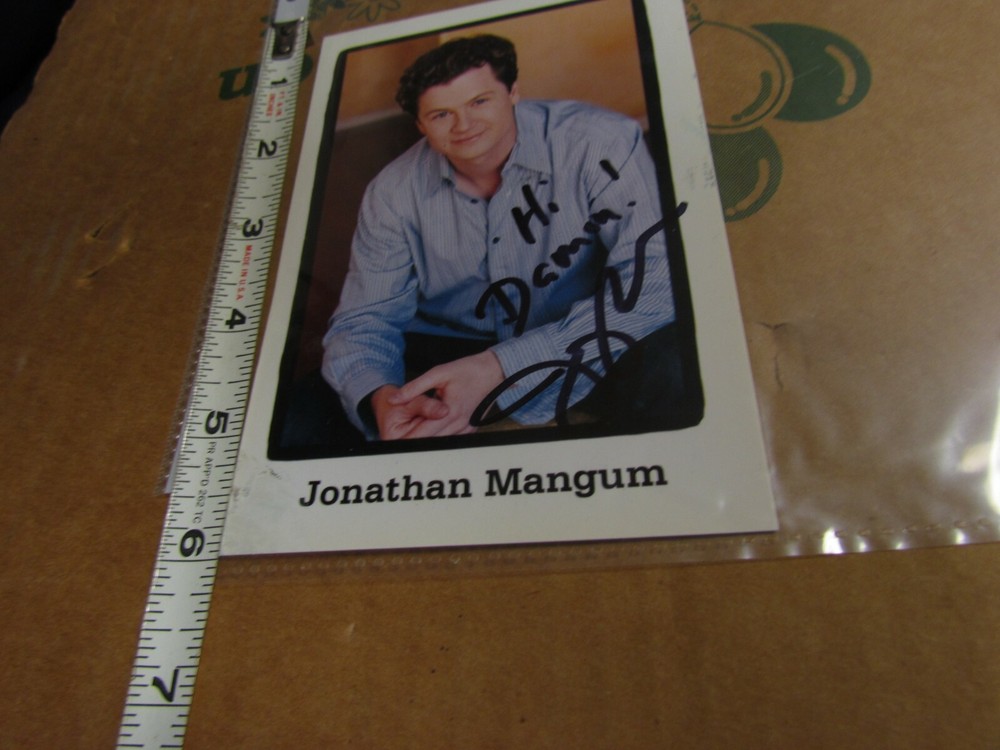 Jonathan Mangum autographed Photo