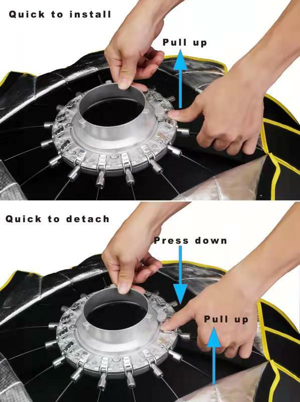 NiceFoto EZ Setup Parabolic deep SoftBox Dome 36" (90 Cm) With Grid