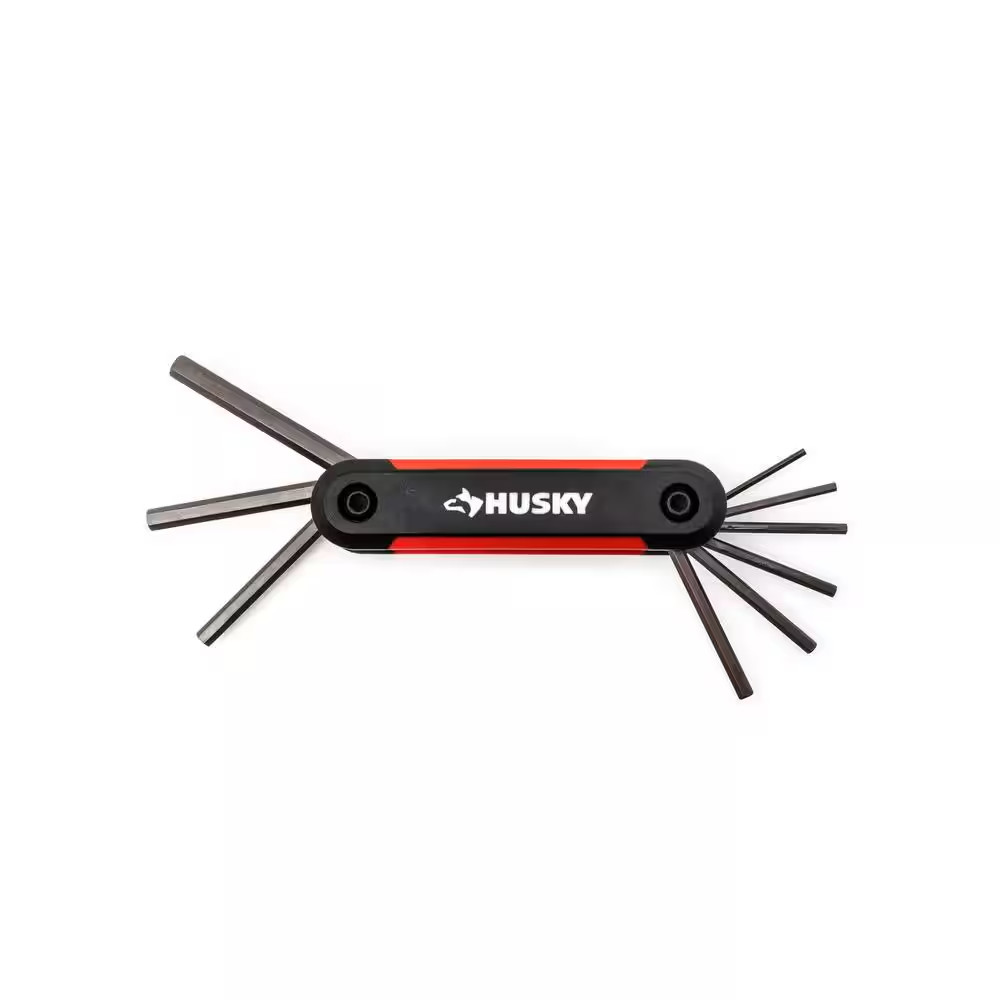 Folding Hex Key Set, SAE (9-Piece)