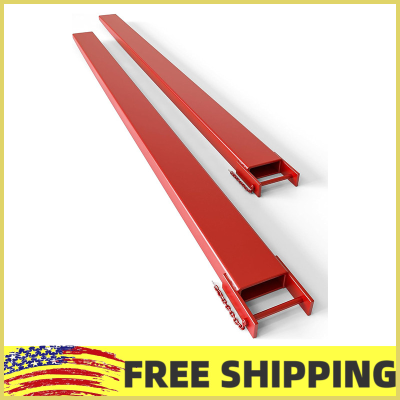 ✨2PC 84 Inch Forklift Fork Extensions,4.5" Width,5500 LBS, Steel Pallet Extender