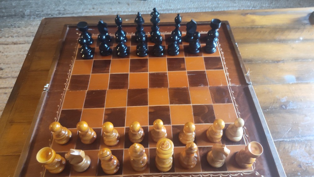 Wooden Folding Chess Game Set