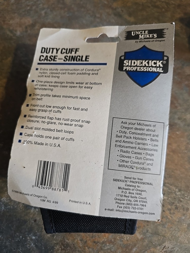 Unvle Mike's Duty Cuff Case Single # 8878-1 New