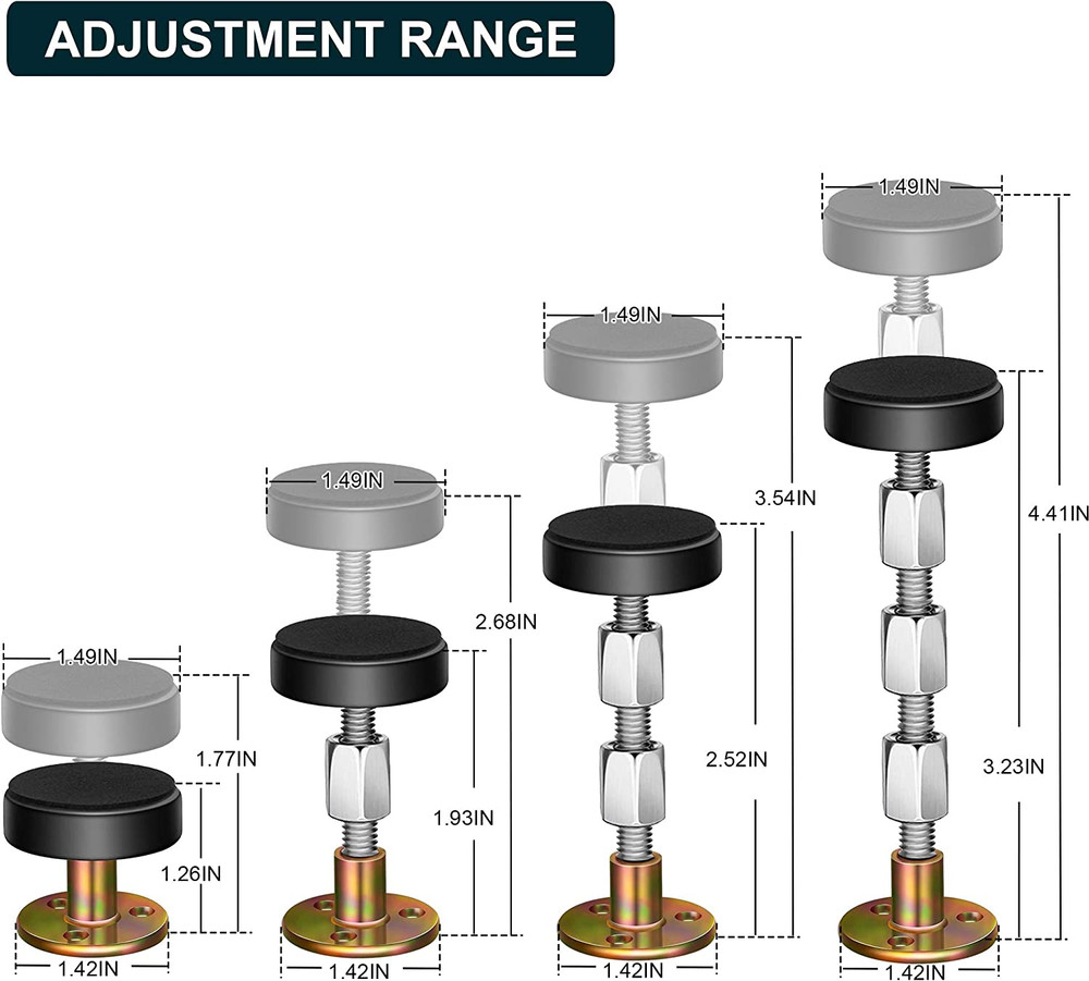 Adjustable Threaded Bed Frame Anti-Shake Tool, Headboard Stoppers, Bedside Headb