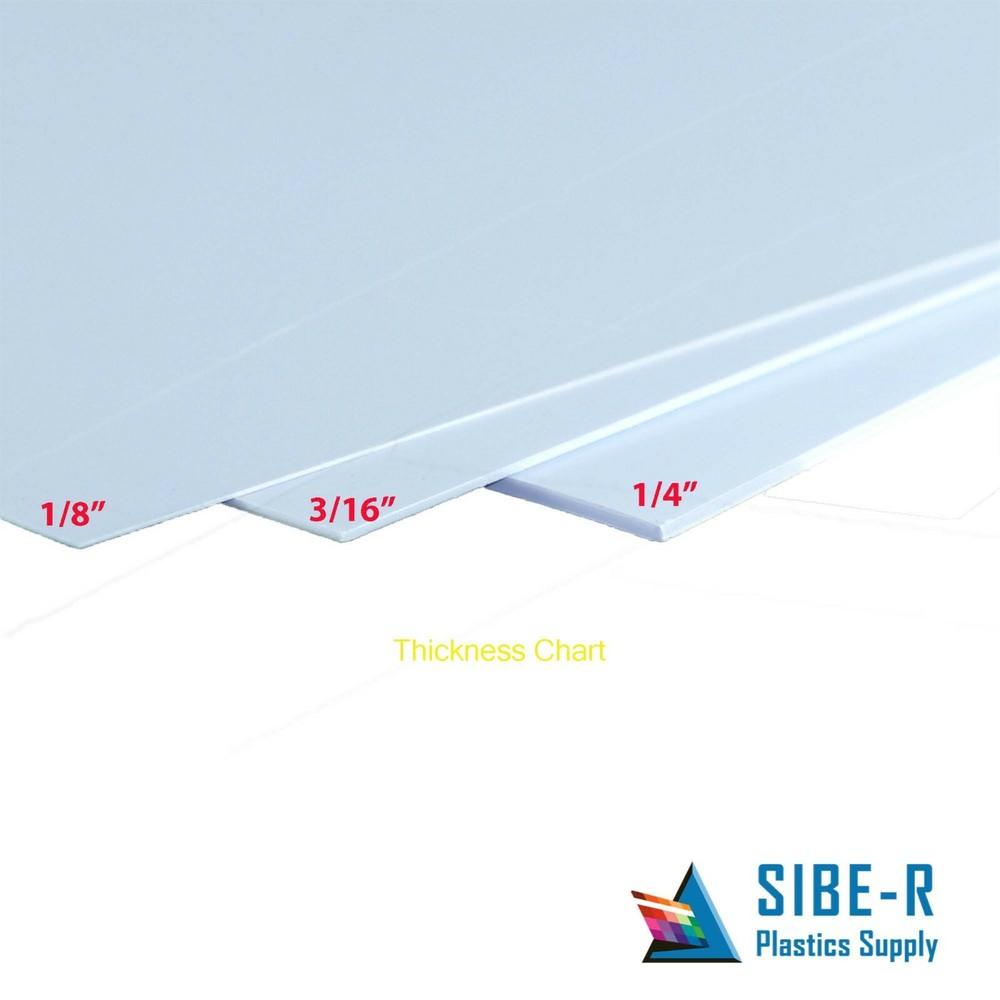 WHITE ACRYLIC PLEXIGLASS 1/8" X12" X 24" PLASTIC