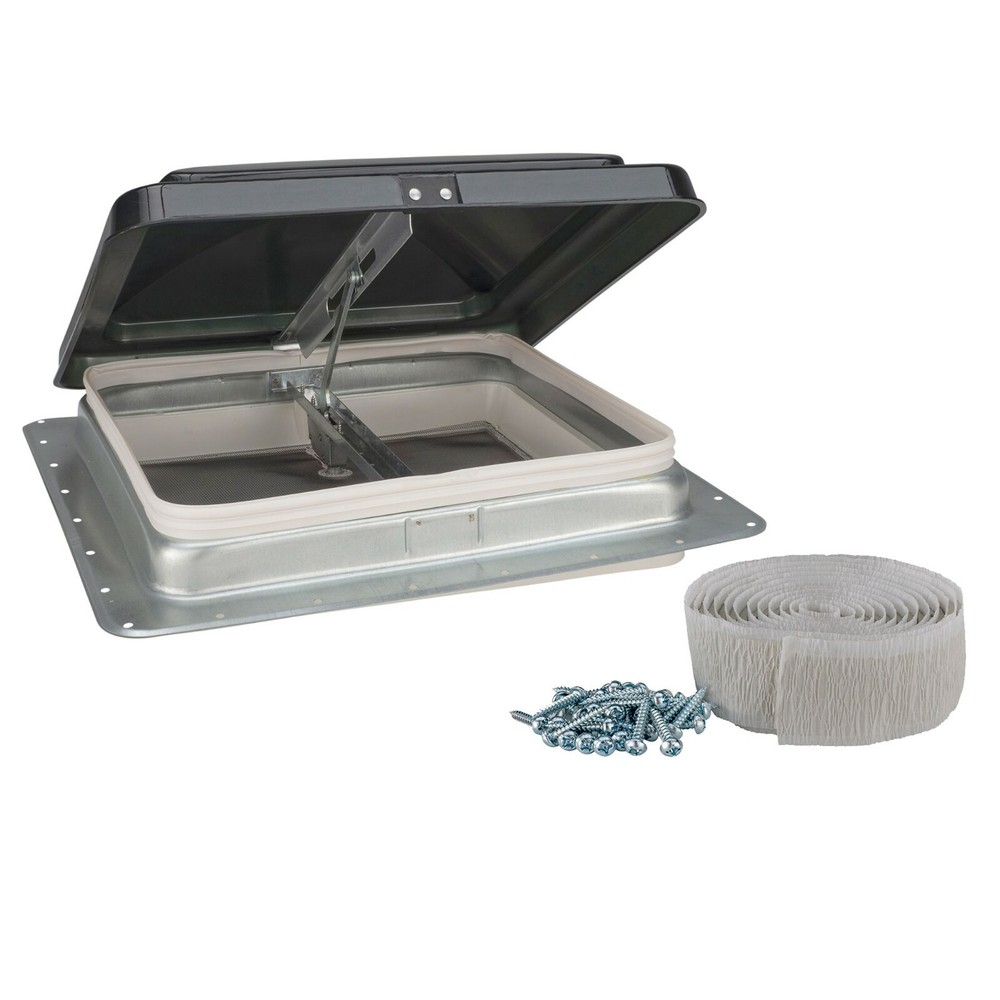 Heng's 14" RV Roof Vent Kit Smoke Heng's 74111-C Roof Vent Kit with Butyl Tape