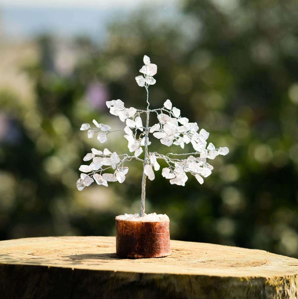 Handmade Clear Quartz gemstone tree Crystal Quartz Gemstones Crystal Tree Gift