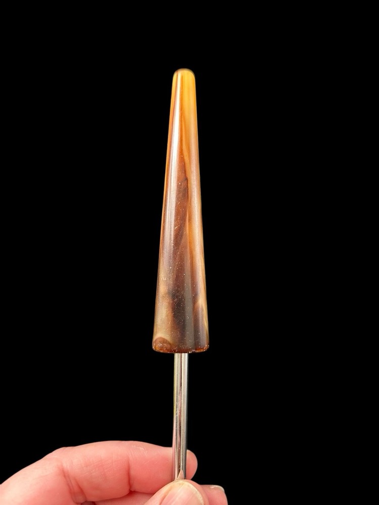 Vintage Bakelite Bar Tool Set Marbled Cocktail Fork and Spoon