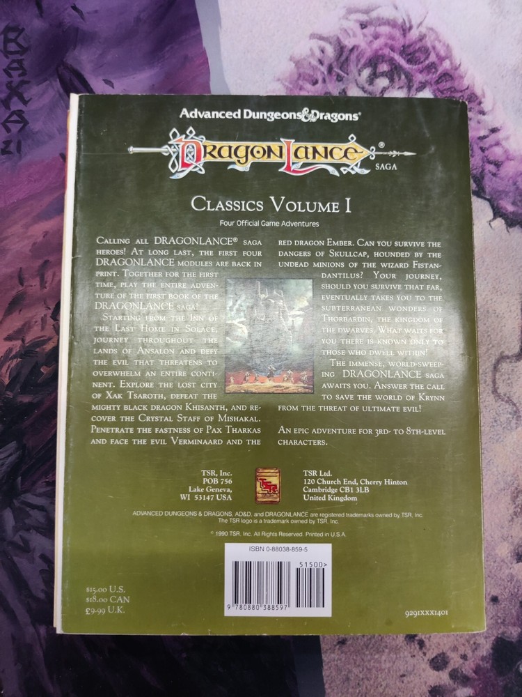 TSR Dragonlance Dragonlance Classics #1