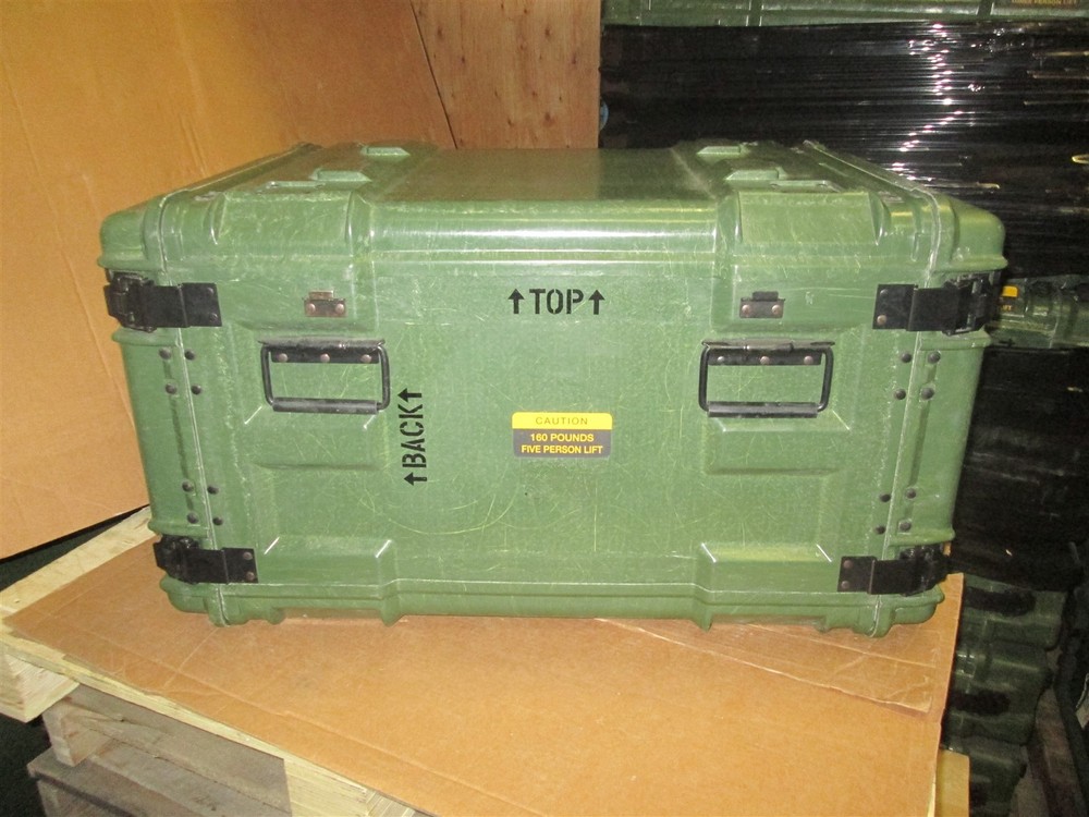 Rackmount 09U x24 Slide Out General Dynamics Composite Shock Mount Rack Case A