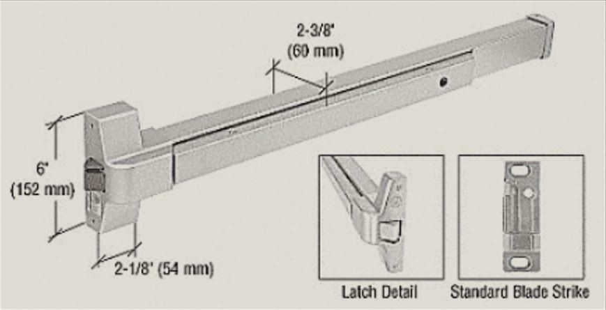 CRL DL950A Push Bar Panic Exit Device