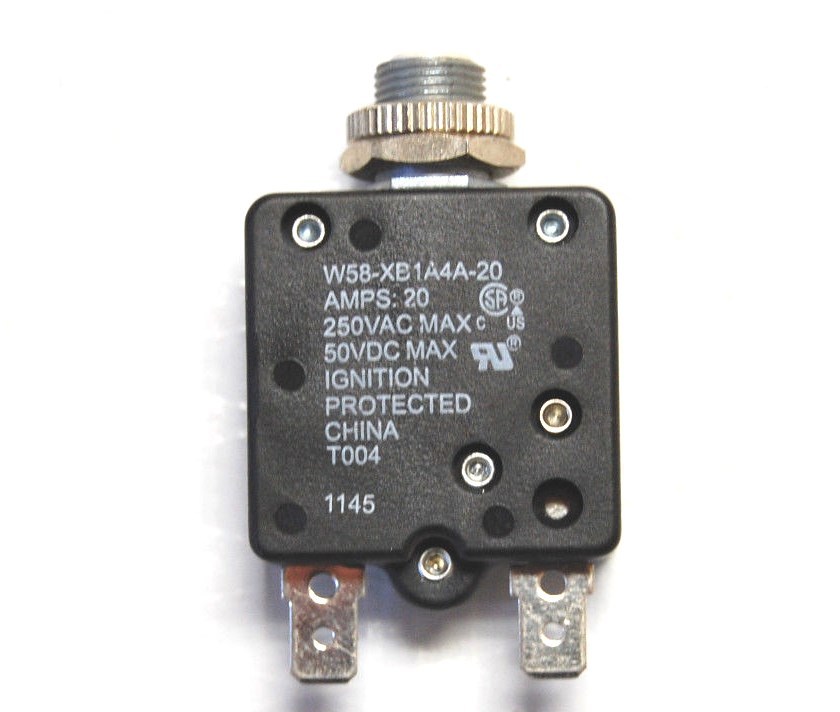 VT458003 , 458003-E MAC5200 , MAC2400 , MAC700, 20 AMP MANUAL RESET BUTTON