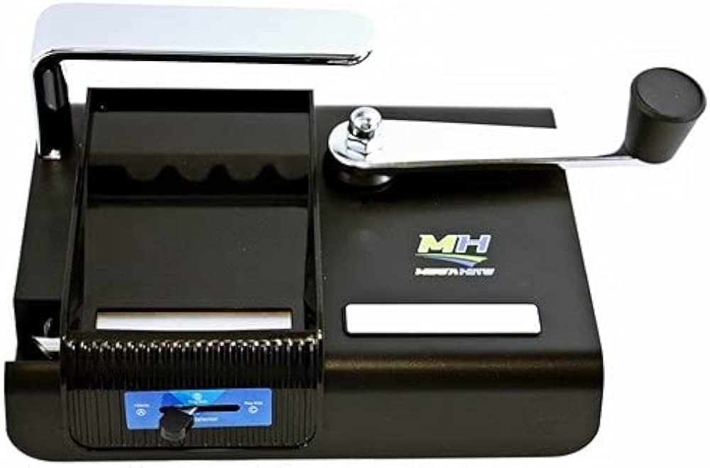 Mega Hits Manual Injector Adjustable Cigarette Machine | Black