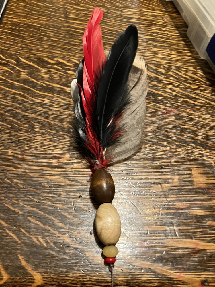 Turkey Tail Feather Combo With Handle For Incense/Sage Ceremonies