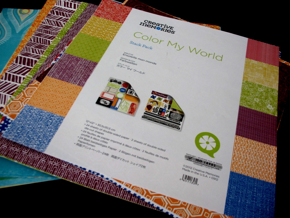 Creative Memories Color My World Stack Pack 24, not including die cut sheets, +