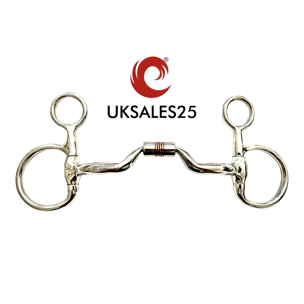 Western Hanging Cheek Comfort Bit Copper Roller & Inserts *SAME DAY DISPATCH*