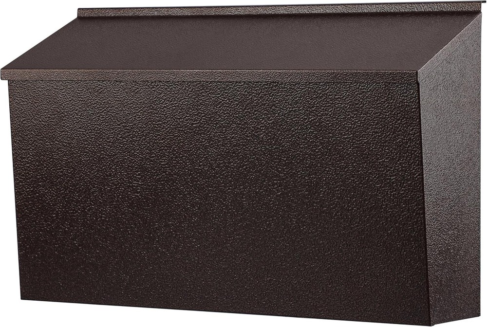Elegant Wall-Mount Mailbox in Bronze, Durable Rust-Proof Galvanized Steel