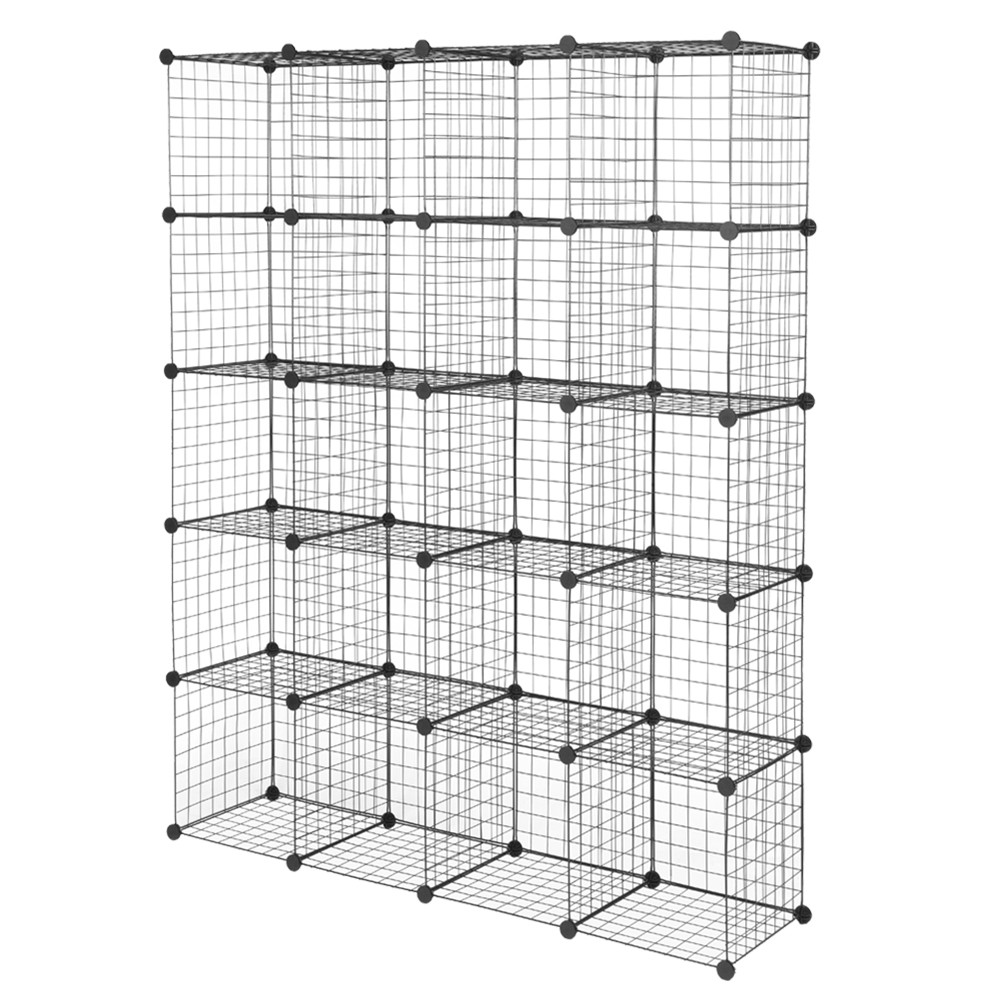 20-Cube Organizer Cube Storage Storage Shelves Wire Cube Shelves Metal Grid