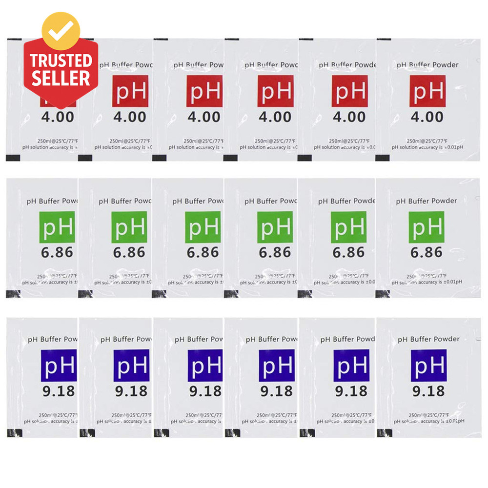 18 Pack Ph Calibration Solution Powder 6.86/4.00/9.18, Ph Buffer Calibration Sol