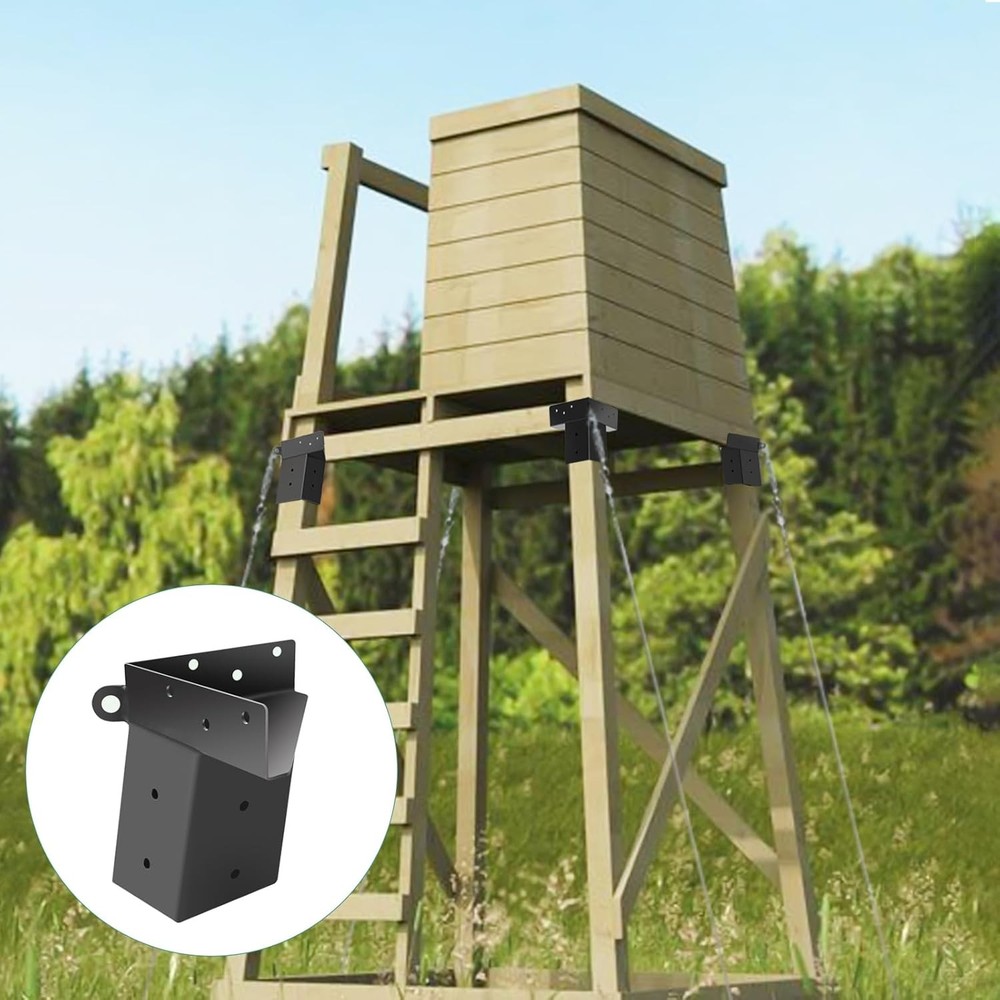 Deer Stand Brackets 4X4, Elevator Brackets 4Pcs, Deer Blind Brackets, for Outdoo