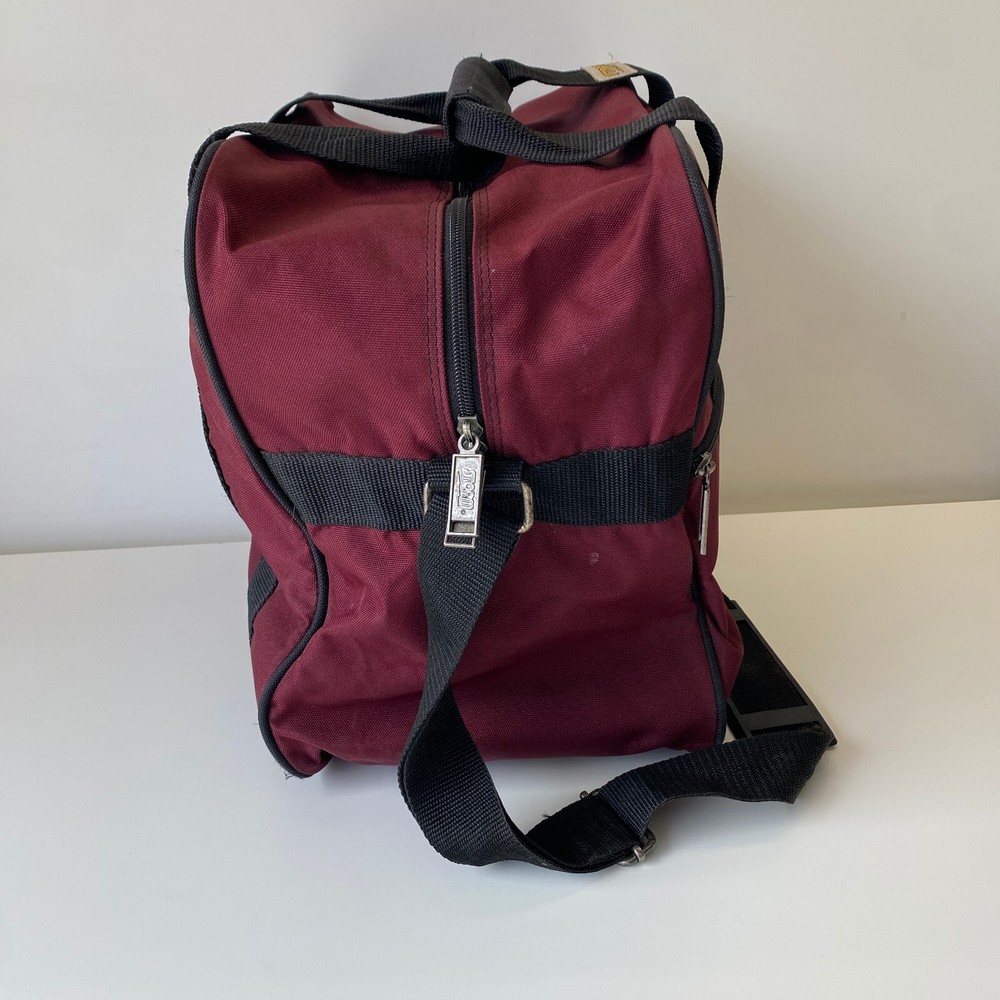 Vintage Storm Bowling Bag Single Ball Maroon Shoulder Strap Multi Compartment
