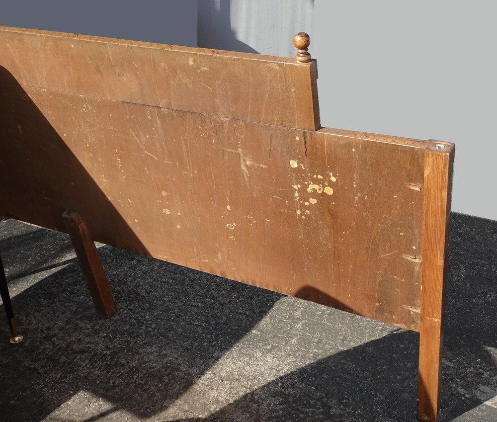 Vintage Mid Century Modern Brown Low Profile King Headboard