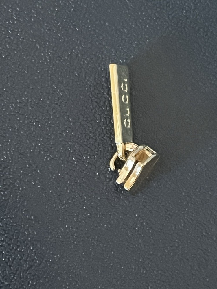 Authentic Gucci Gold Tone Zipper Pull Engraved Logo Replacement Repair