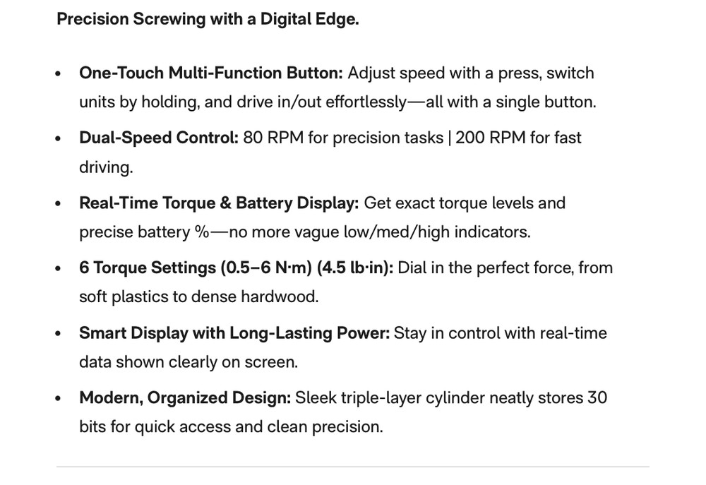 HOTO PixelDrive Cordless Screw Driver