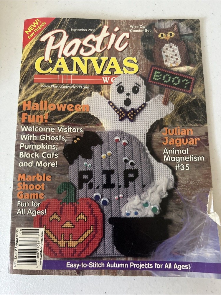 Plastic Canvas Magazine September 2000 Vintage Craft Pattern Issue