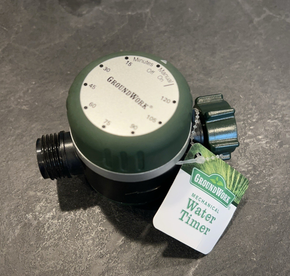 New GroundWork Mechanical Water Timer ABS Plastic Green 8 Separate Settings