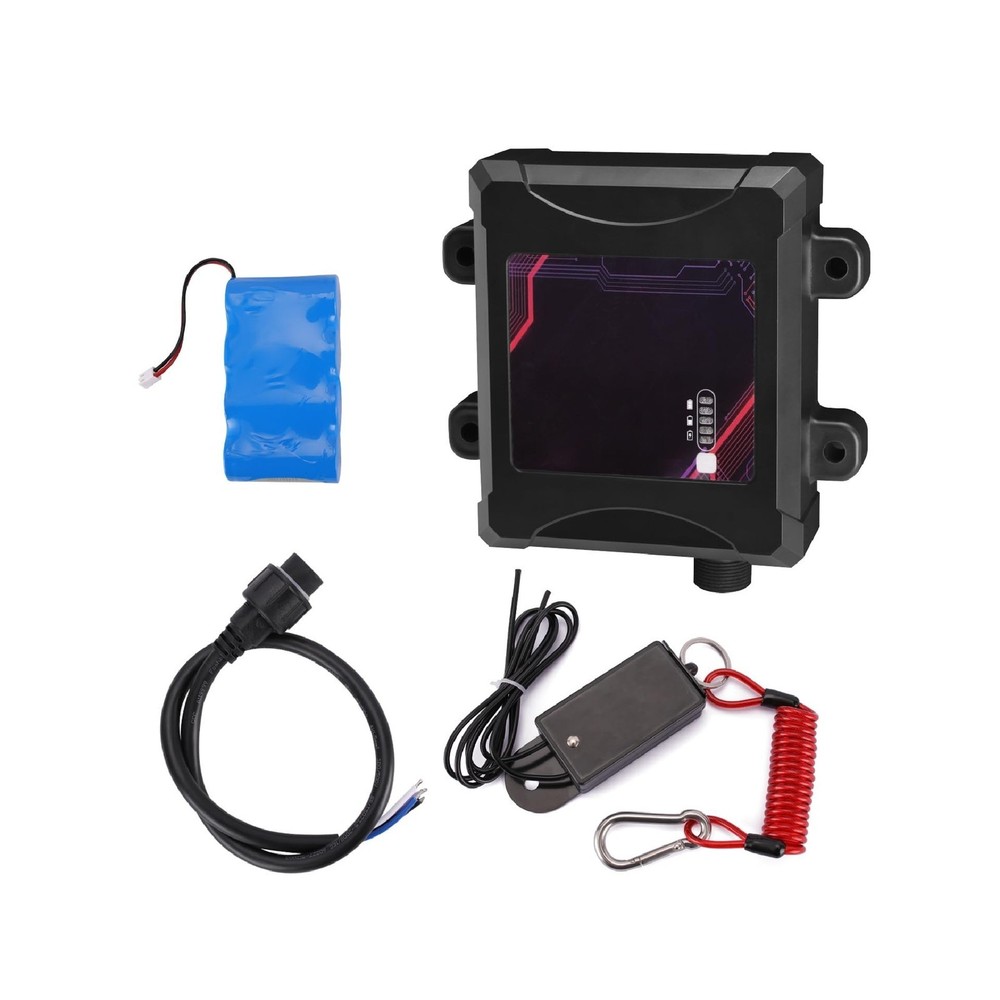 Trailer Breakaway System, Coiled Cable Switch, LED Indicator, 12V Battery Box...