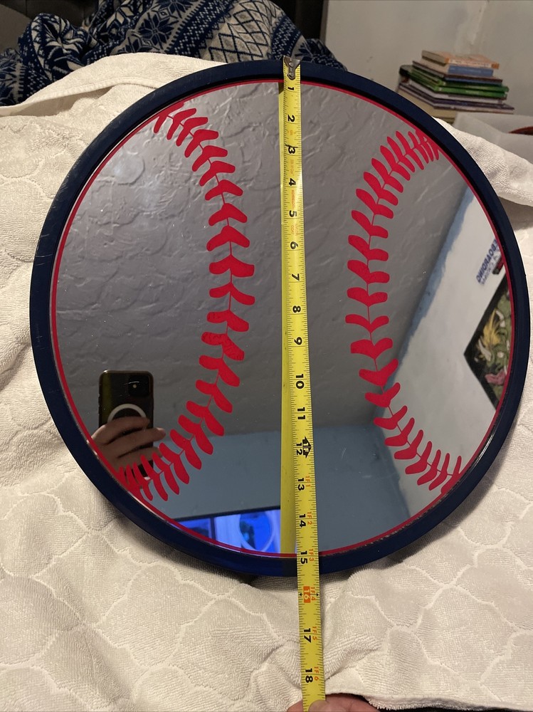 Baseball Mirror Hanging Wall Decor 16” Mirror
