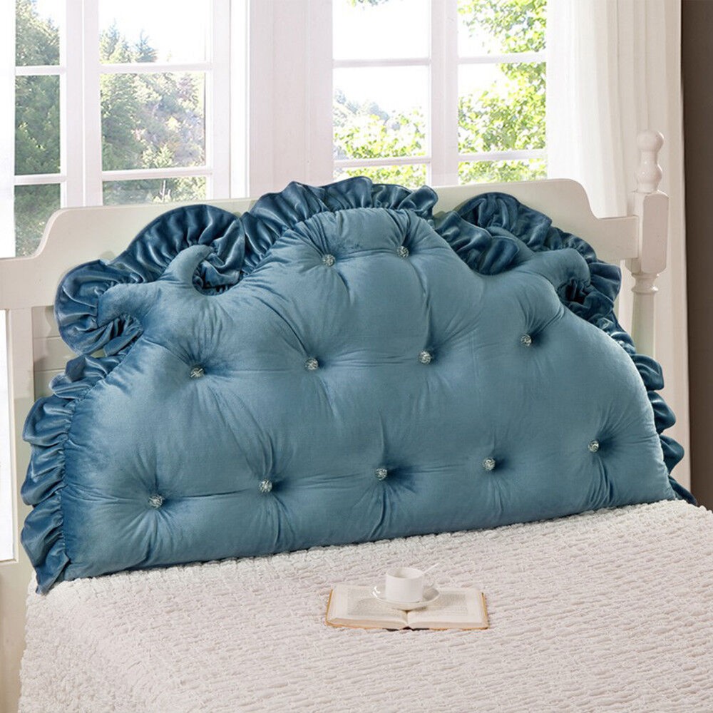 Huge Soft Headboard Support Reading Head Pillow for King Queen Bed Home Footboad