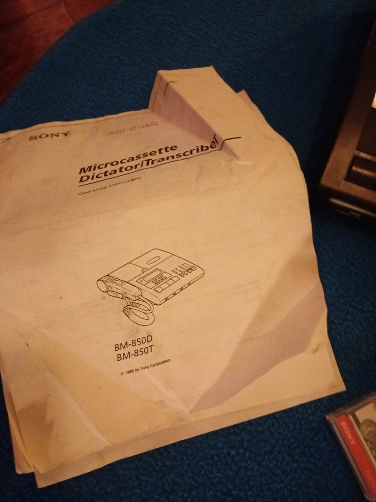 Sony BM 845 Dictator Micro cassette Transcriber Works!