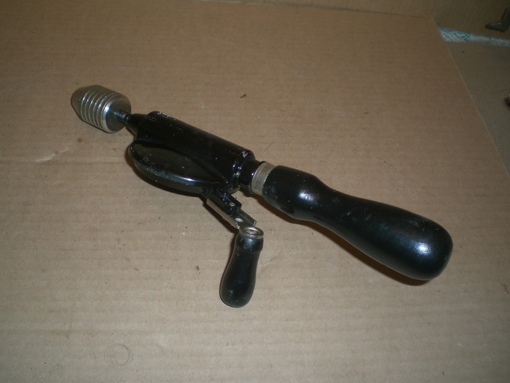 Vintage Stanley Bell System B Hand Crank Drill Egg Beater