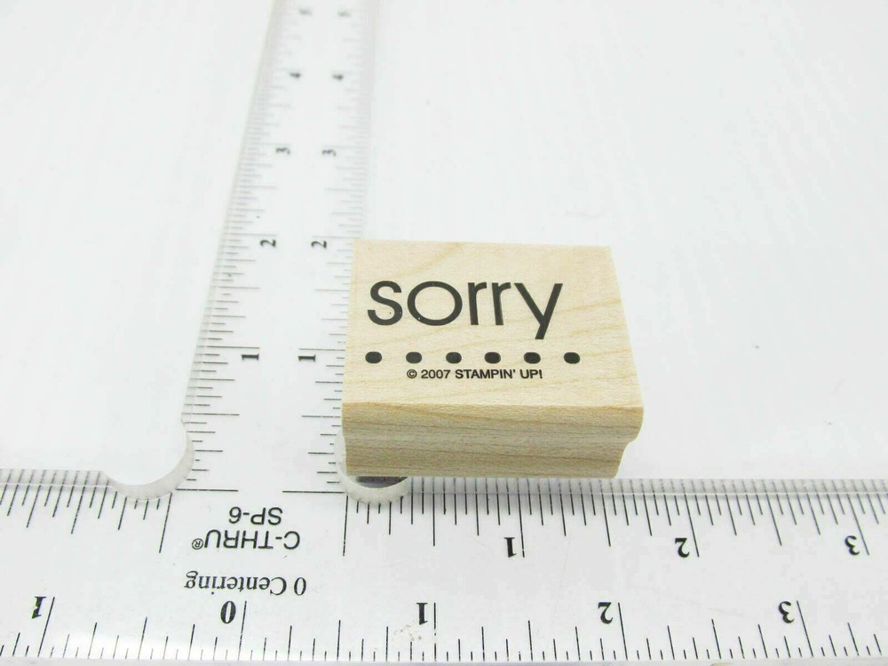 A Simple Word Sorry Rubber Stamp - Stamp Set E79