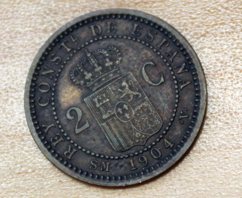 1904 Spain 2 Centimos