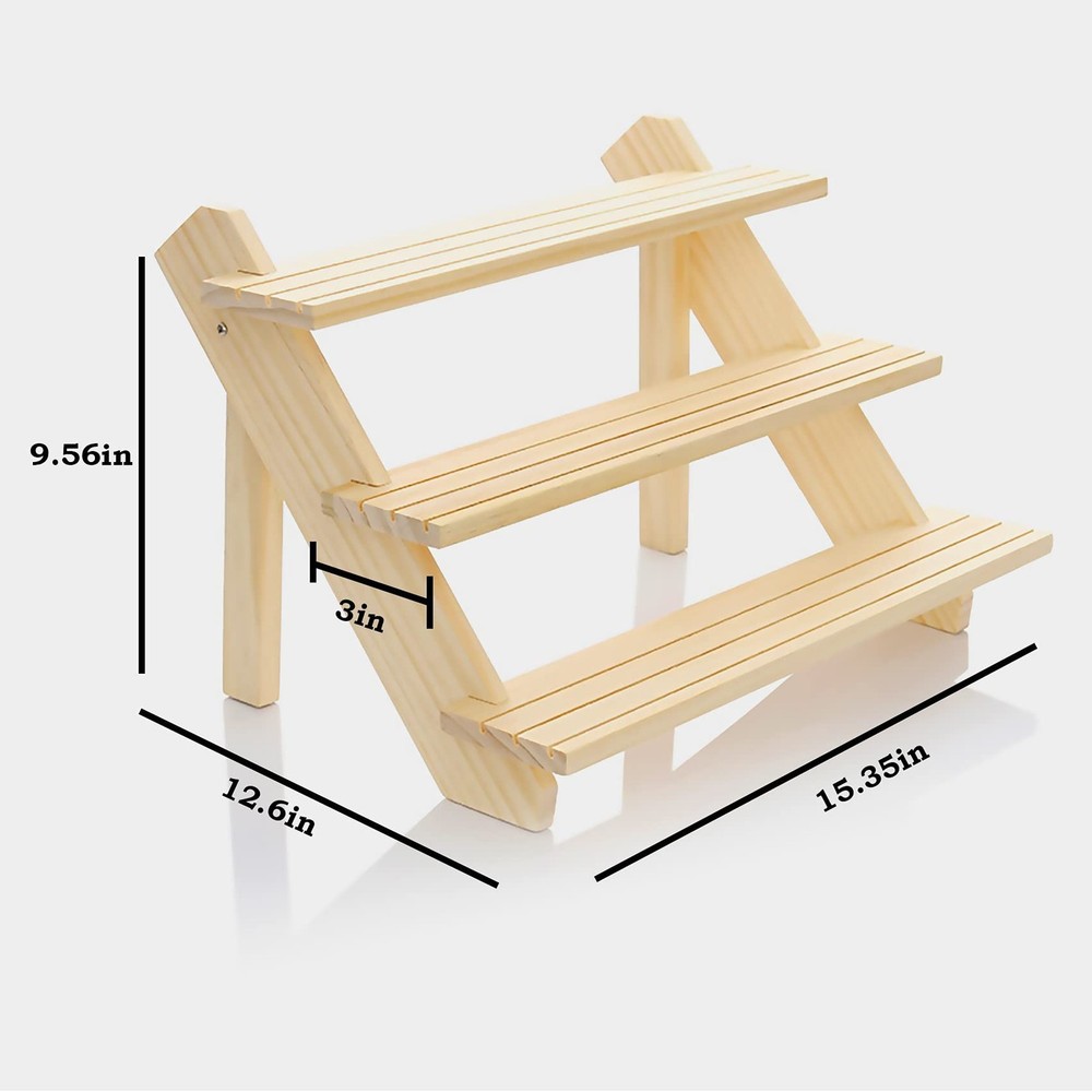3 Steps Display Riser, Earring Display Stands, Showcase Cascading Merchandise...