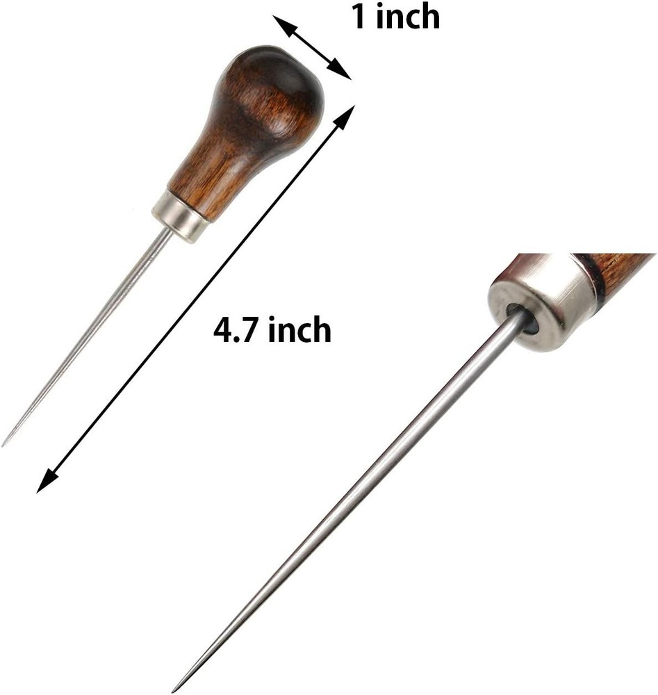 11PCS Bookbinding Kit with Bone Folder Awl Needles Thread