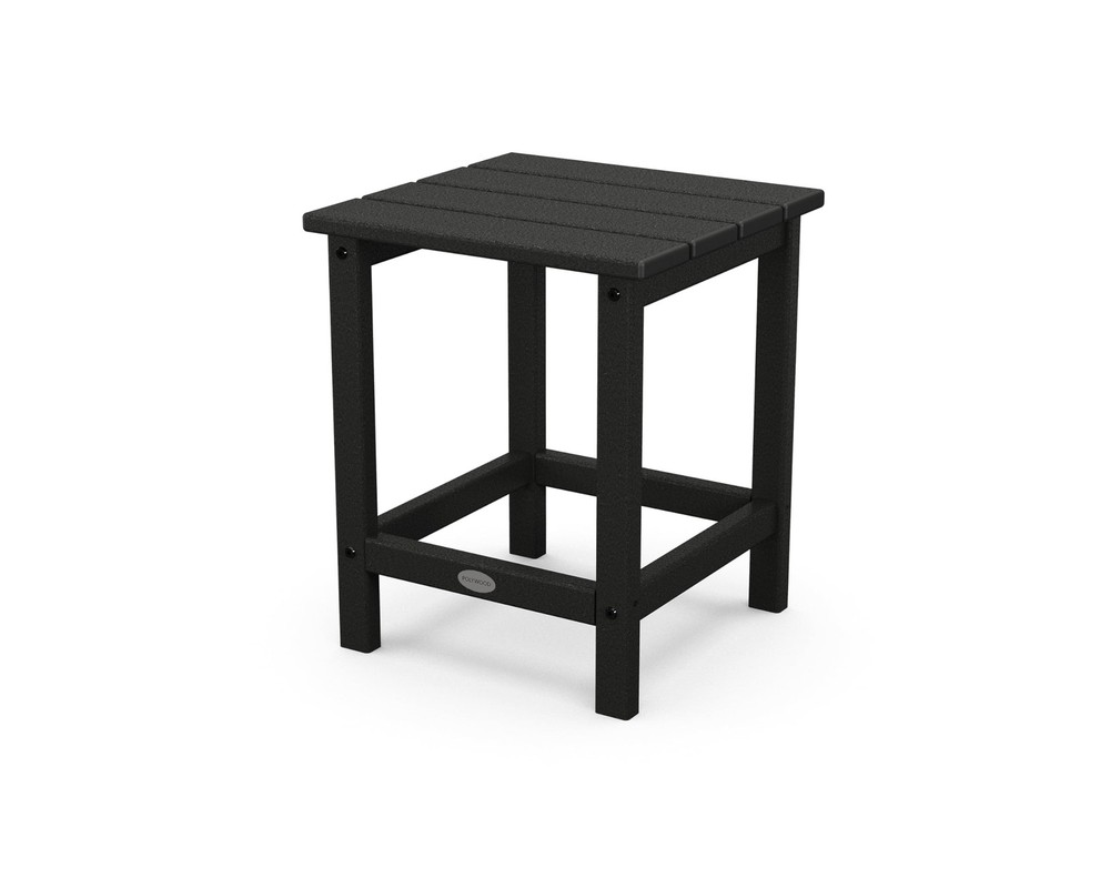 POLYWOOD Long Island 18 Side Table, Black