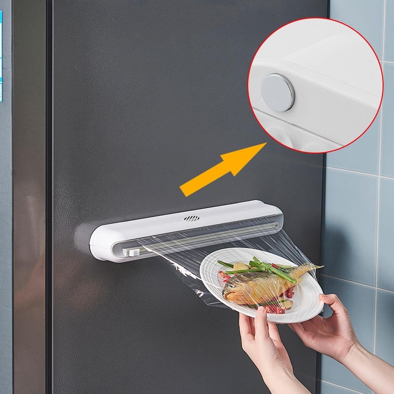 Plastic Food Wrap Dispenser Wrap Cutter Suction