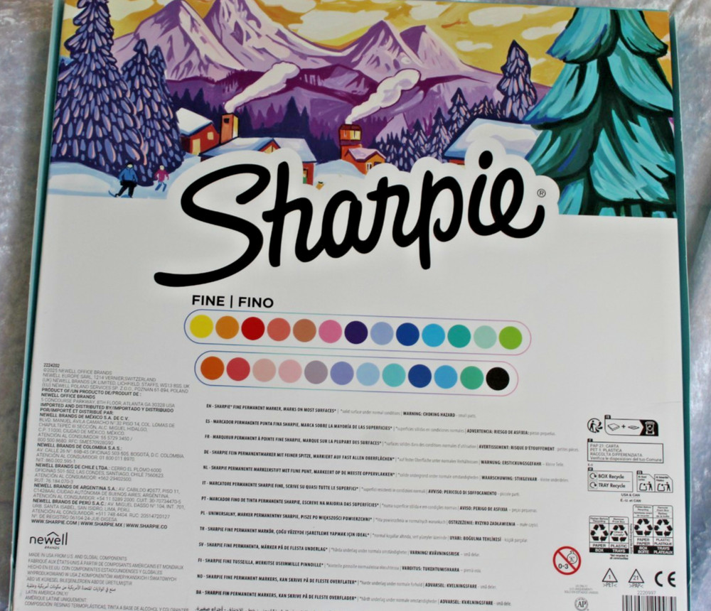 New 25 Count Sharpie Limited Edition Fine Point Permanent Markers