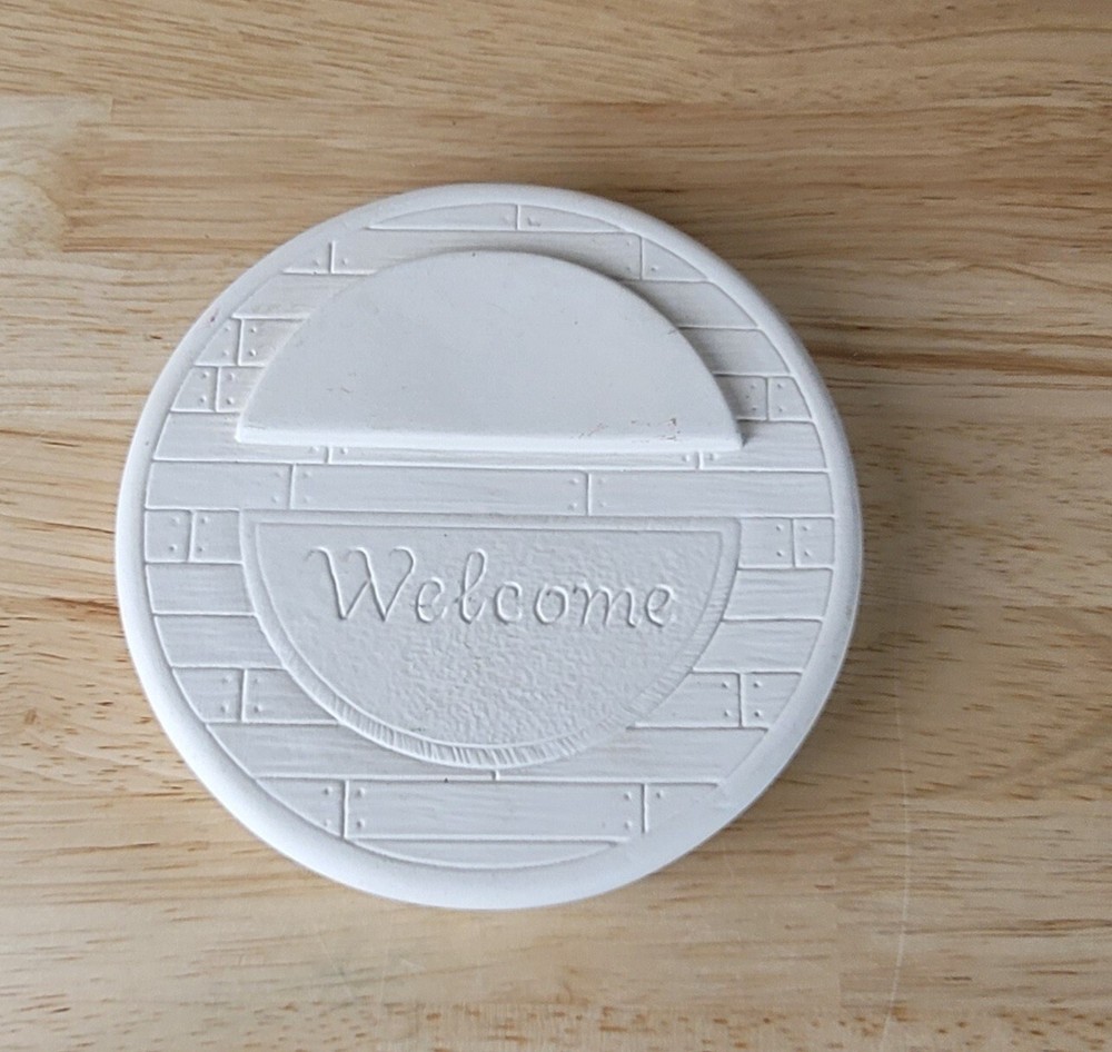 READY TO PAINT Ceramic Bisque WELCOME PLAQUE