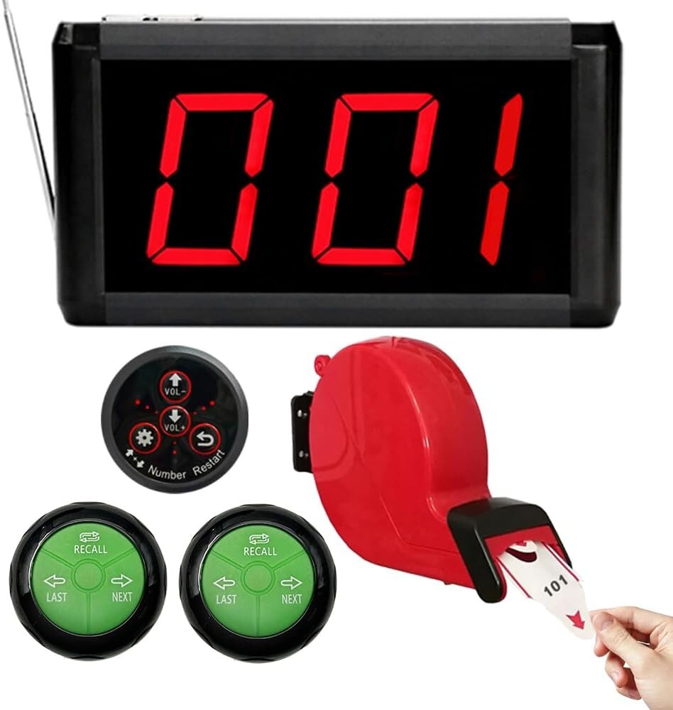 Que Calling Number System Wireless Pager Restaurant Queue Management System