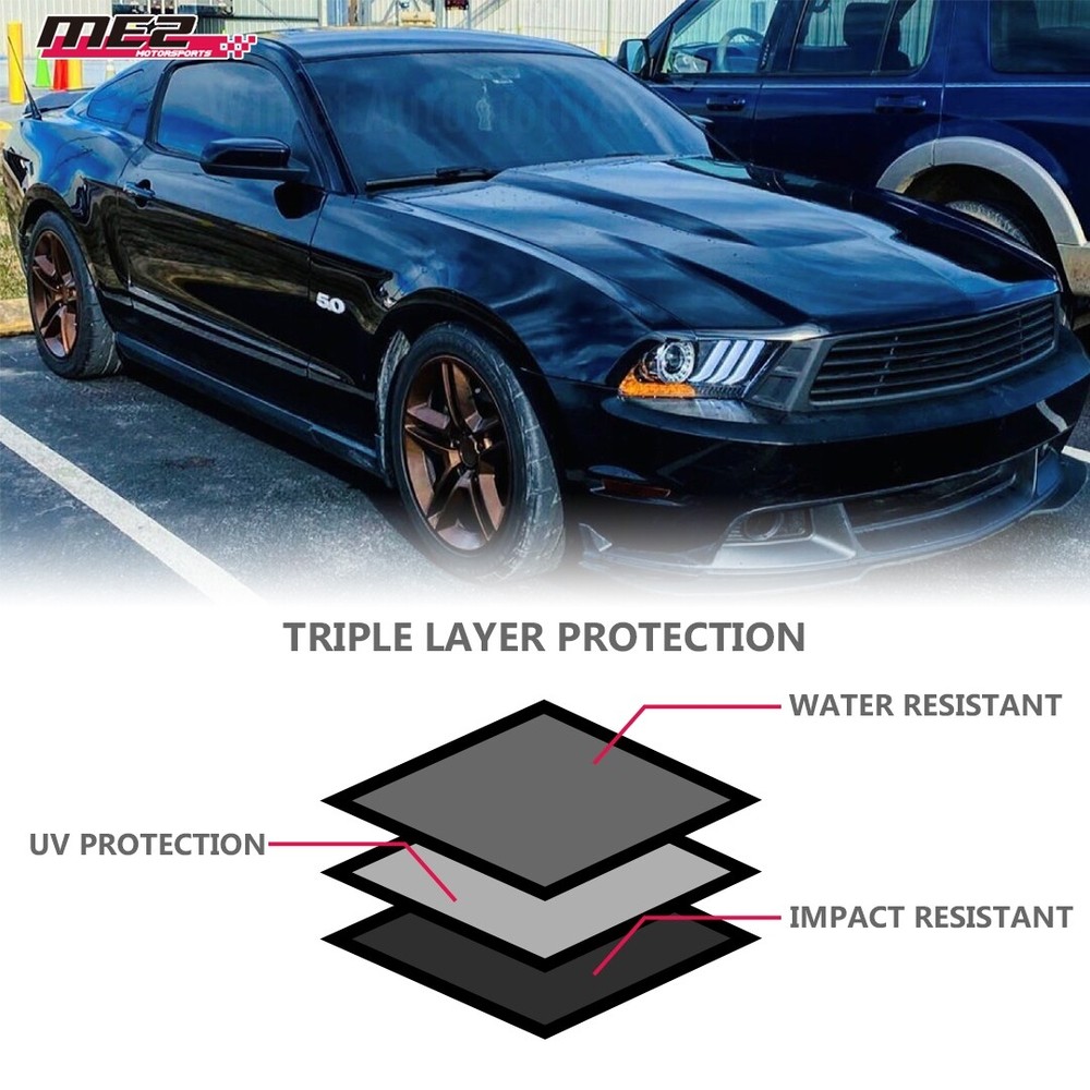 for 2010-2012 Ford Mustang Projector Headlights LED Sequential DRL Front Lamps