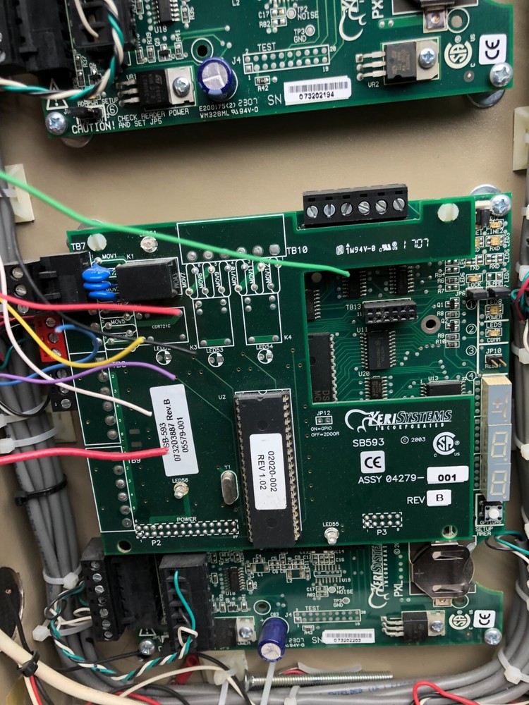 Keri Systems PXL-500P Access Control with Attached SB593 Satellite Board PANEL